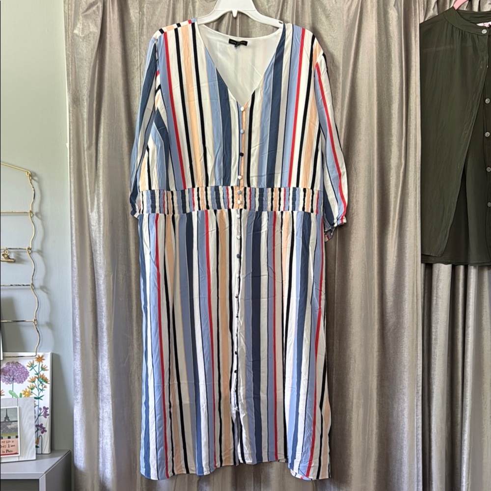 Lane Bryant multi color Raglan Sleeve Dress